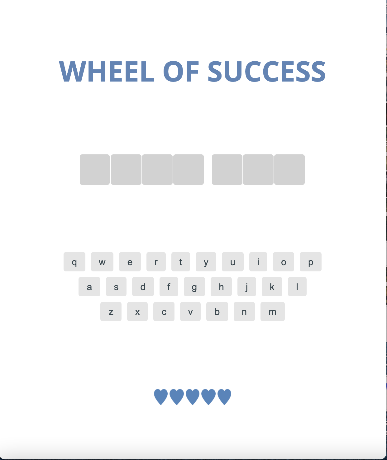 Javascript word guessing game.